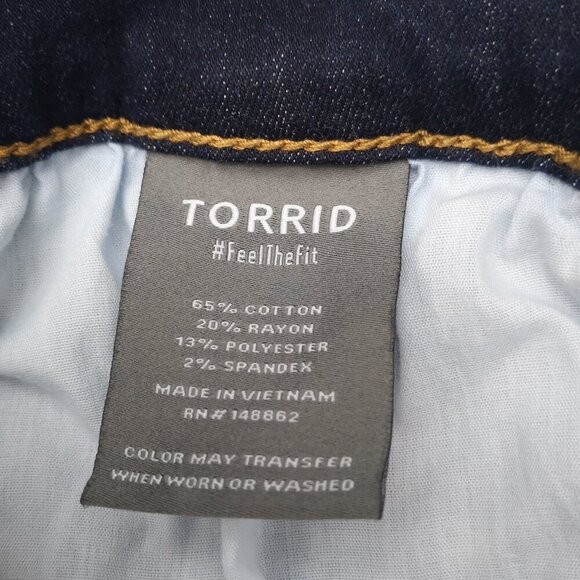 Torrid #feel the fit Ladies Size 16 Super Soft Dark Wash Crop Jeggings - Picture 9 of 13